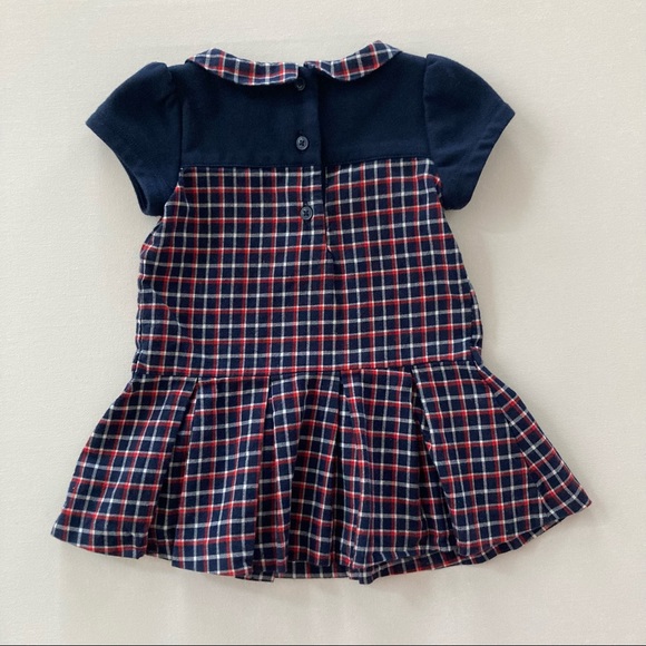 Janie And Jack Baby Girl 6-12 Months Blue Plaid Dress - Picture 4 of 4